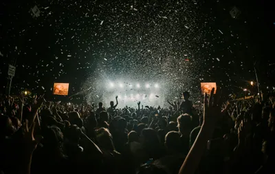 people gathering on concert field